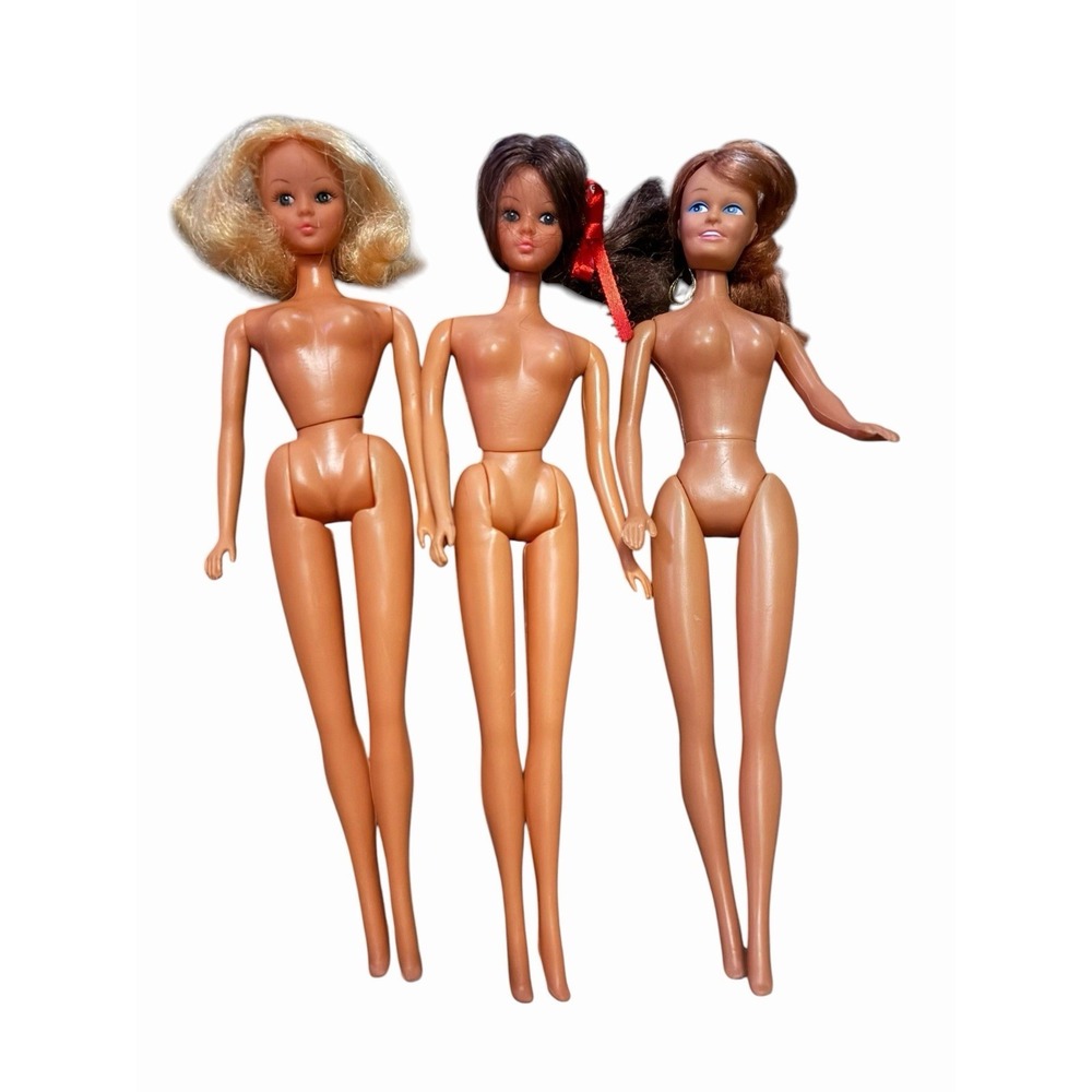 Vintage Barbie Clone Dolls 1970's- 1980's  Lot of 3 Blonde, Brown, Red Nude